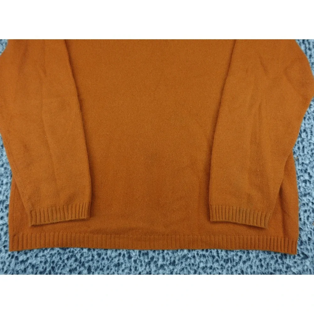 Banana Republic Cashmere Sweater Mens Large Orange Crew Neck Pullover‎ RN54023
